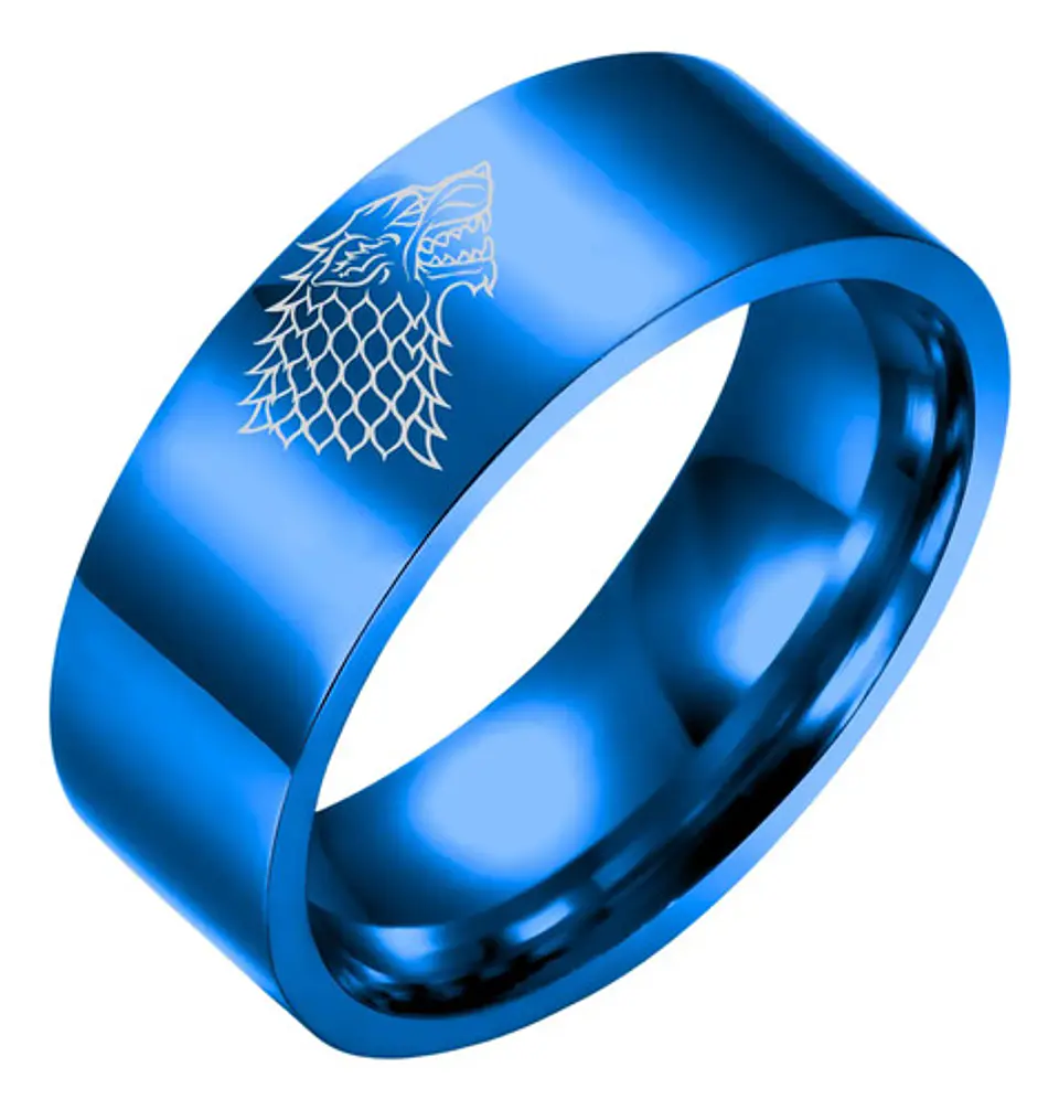 Anillo Game Of Thrones Lobo Stark Acero Inoxida Hombre Mujer 6