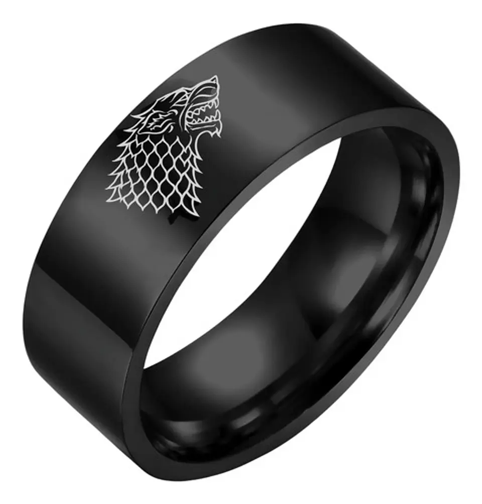 Anillo Game Of Thrones Lobo Stark Acero Inoxida Hombre Mujer 11