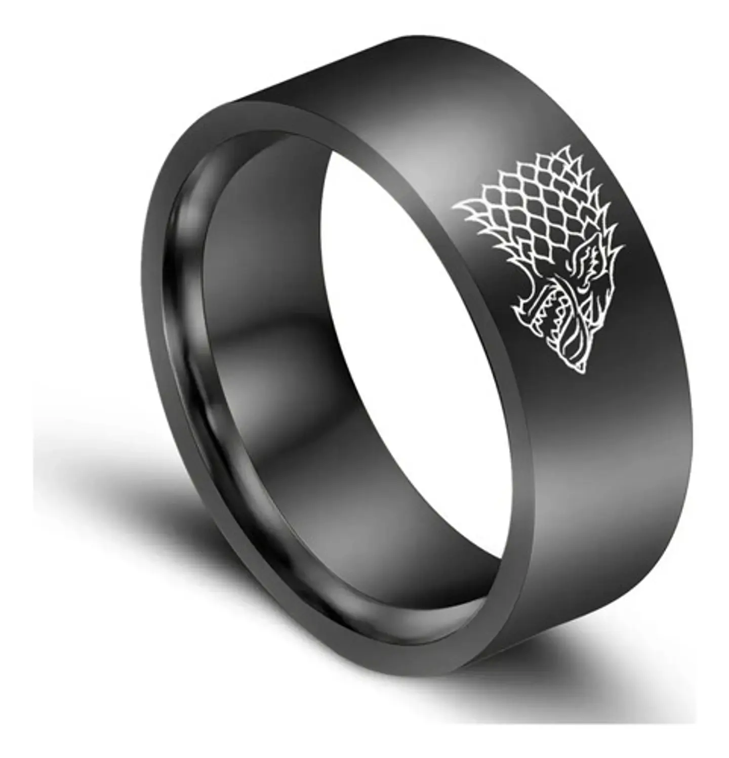 Anillo Game Of Thrones Lobo Stark Acero Inoxida Hombre Mujer 12