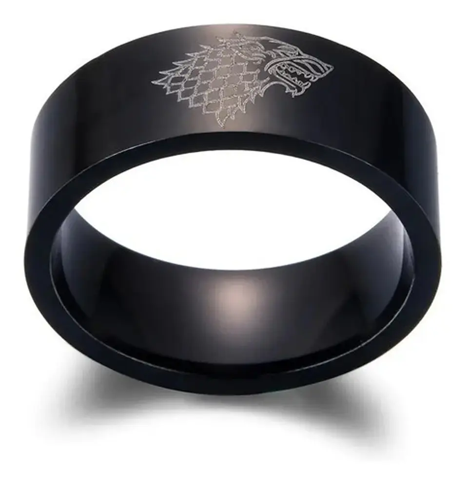Anillo Game Of Thrones Lobo Stark Acero Inoxida Hombre Mujer 13