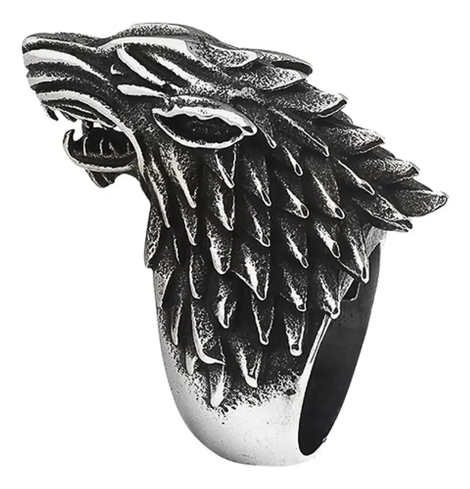Anillo Lobo Game Of Thrones Stark Acero Inoxidable Hombre 1
