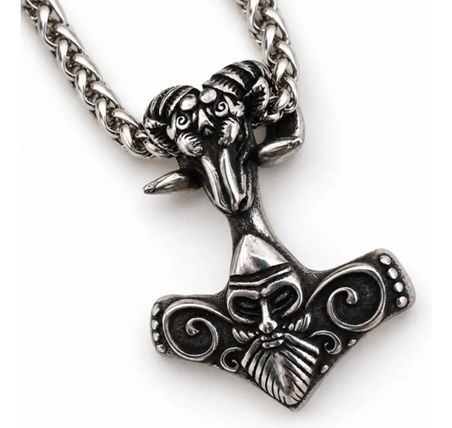 Collar Vikingo En Acero Hombre Dije Martillo Thor Mjolnir 1