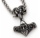 Collar Vikingo En Acero Hombre Dije Martillo Thor Mjolnir - Miniatura 1
