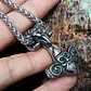 Collar Vikingo En Acero Hombre Dije Martillo Thor Mjolnir - Miniatura 5
