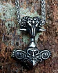 Collar Vikingo En Acero Hombre Dije Martillo Thor Mjolnir - Miniatura 6