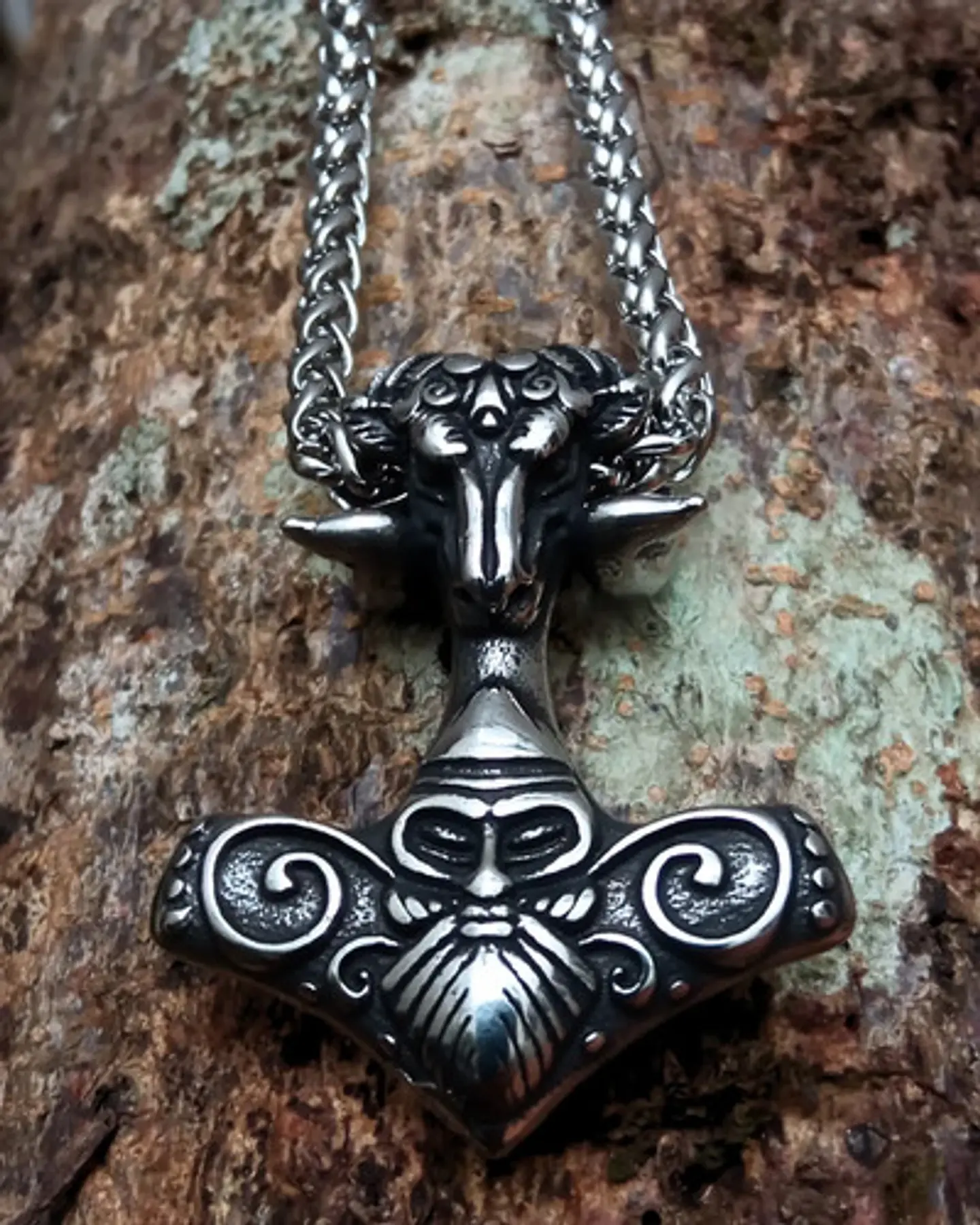 Collar Vikingo En Acero Hombre Dije Martillo Thor Mjolnir 7