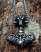 Collar Vikingo En Acero Hombre Dije Martillo Thor Mjolnir - Miniatura 7