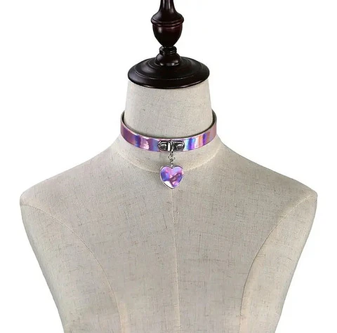 Collar Choker Gargantilla Punky Colgante Corazon Mujer Moda