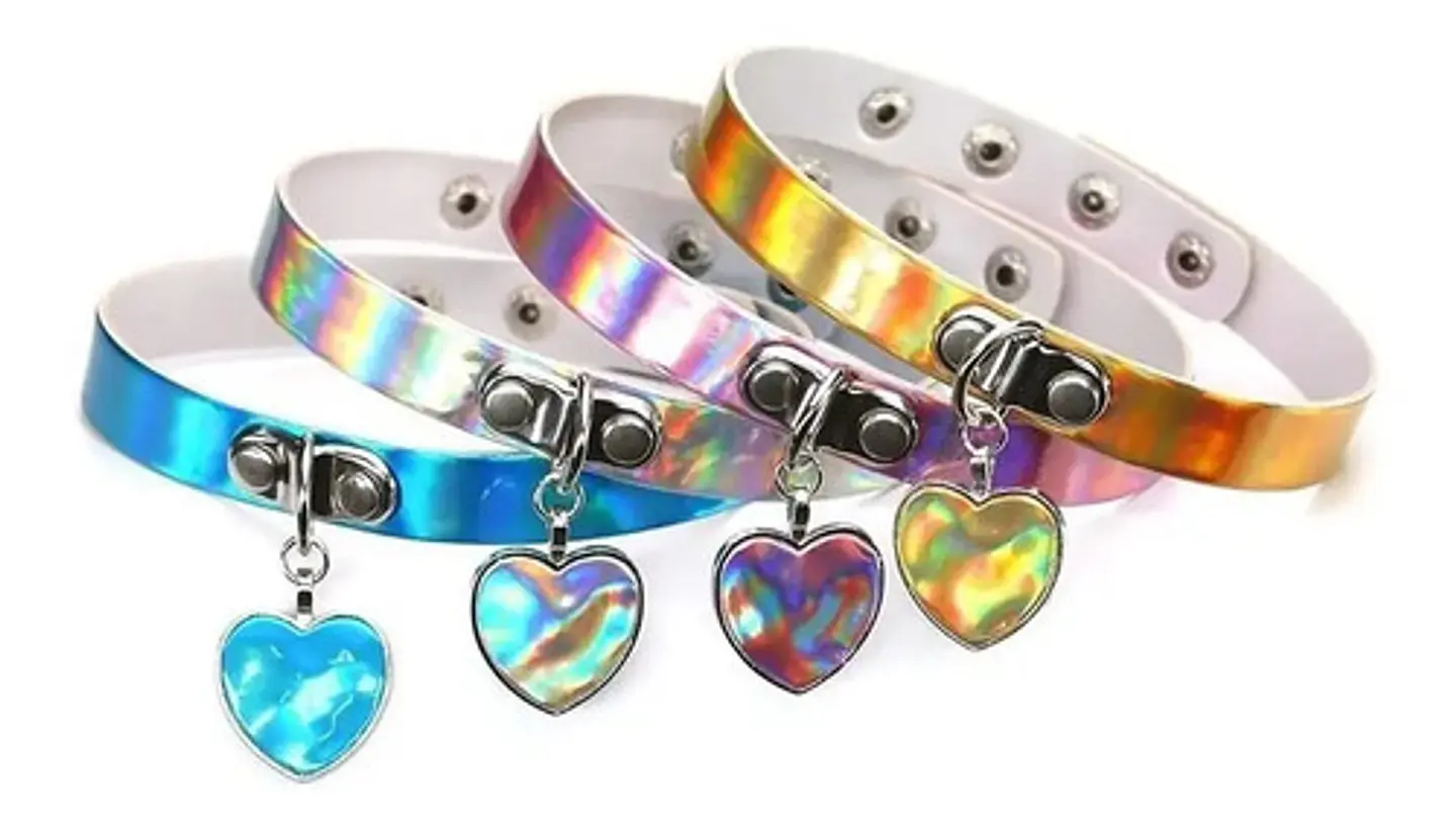 Collar Choker Gargantilla Punky Colgante Corazon Mujer Moda 5