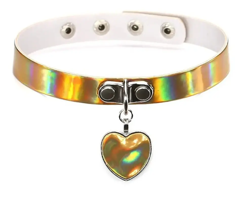 Collar Choker Gargantilla Punky Colgante Corazon Mujer Moda 7