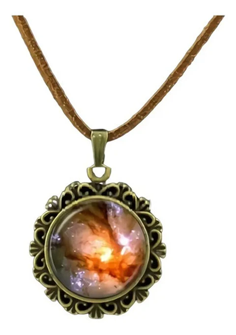 Collar para hombre y mujer Colgante de Cristal galaxias nebulosas