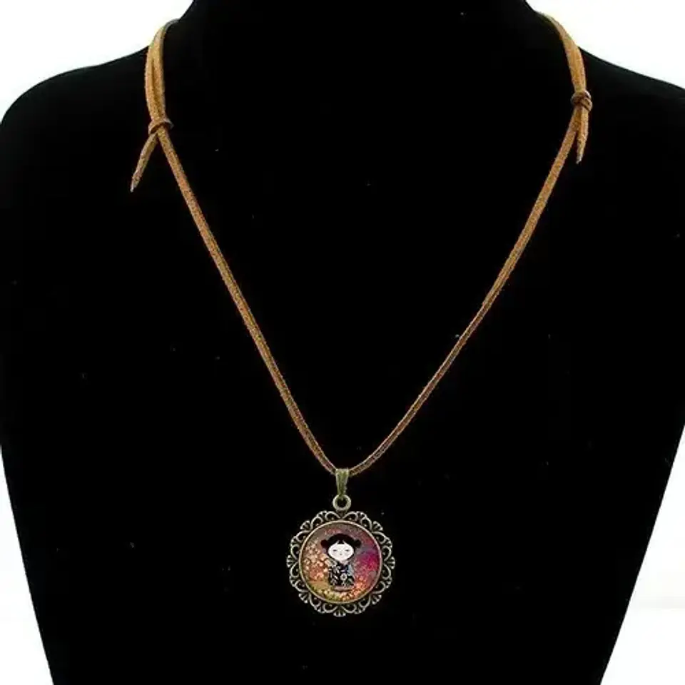Collar para hombre y mujer Colgante de Cristal galaxias nebulosas 6