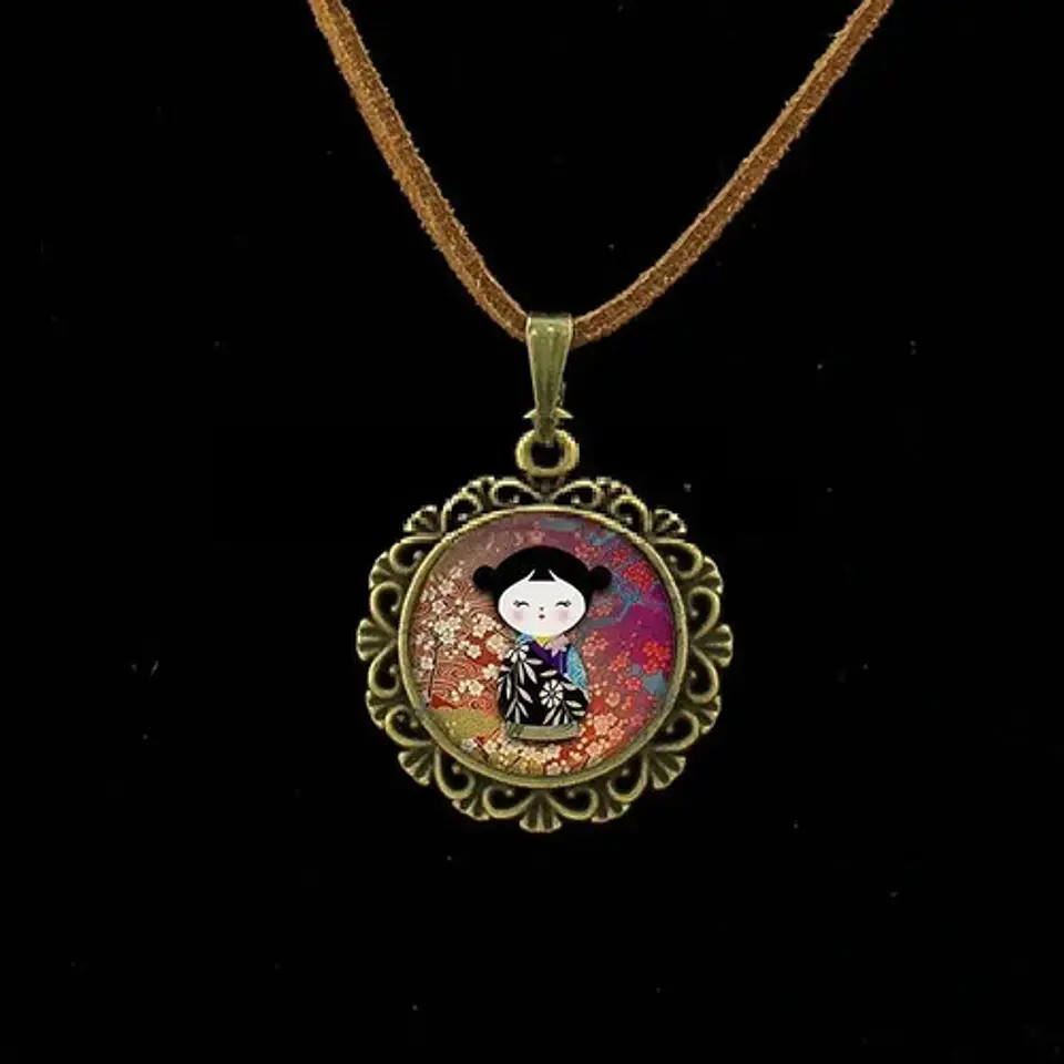 Collar para hombre y mujer Colgante de Cristal galaxias nebulosas 7