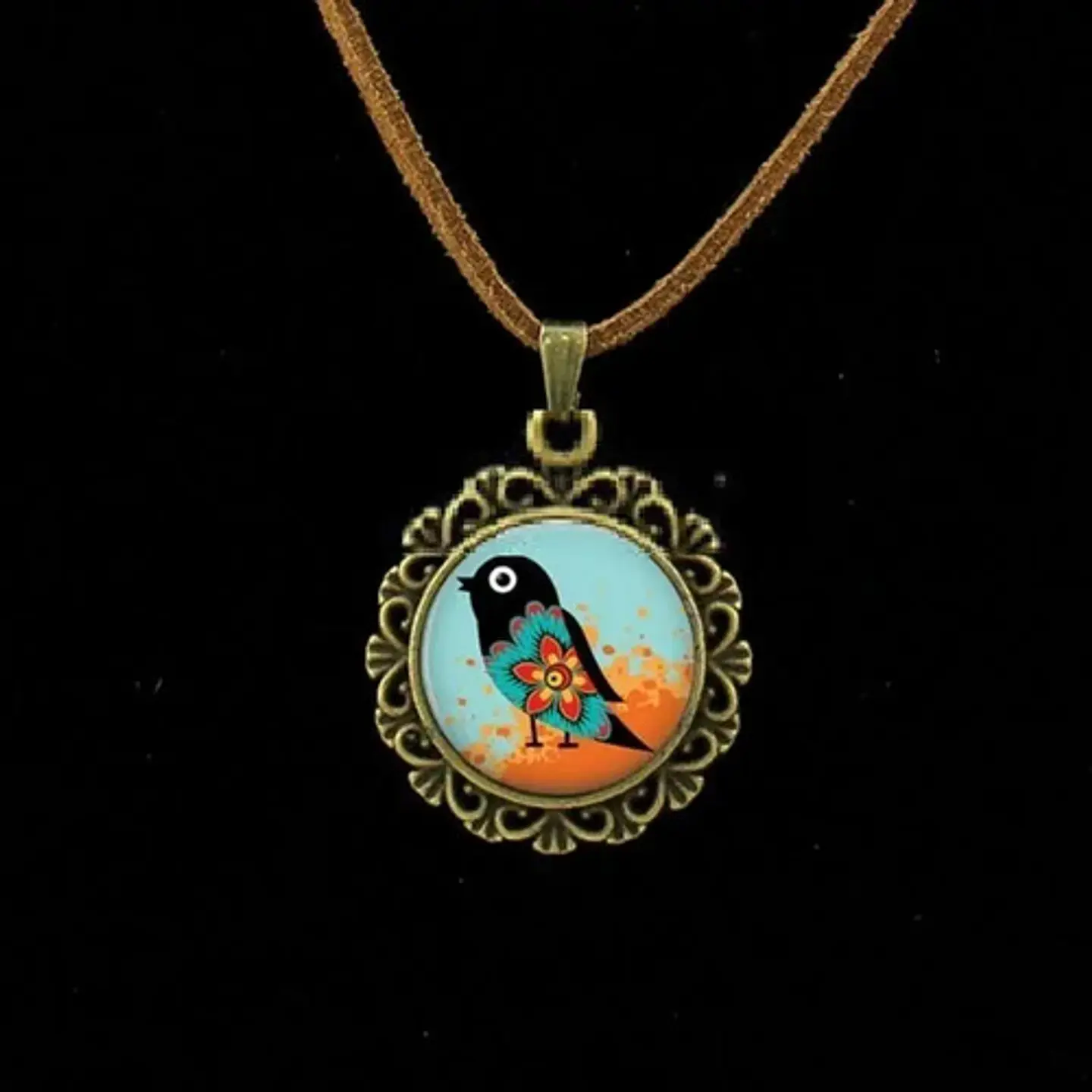 Collar para hombre y mujer Colgante de Cristal galaxias nebulosas 9