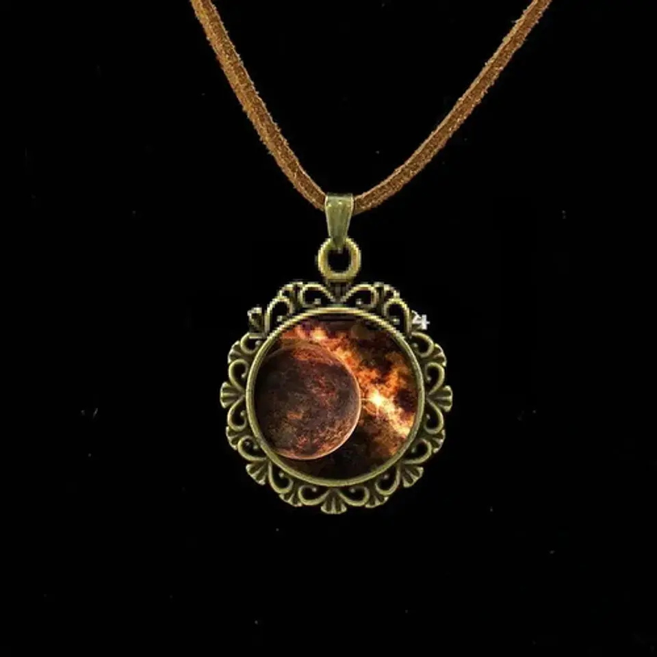 Collar para hombre y mujer Colgante de Cristal galaxias nebulosas 12