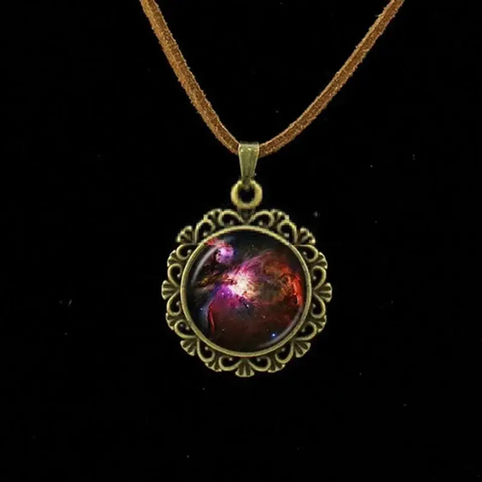 Collar para hombre y mujer Colgante de Cristal galaxias nebulosas 20