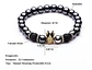 Brazalete Pulsera Manilla Hematita Piedra Volcánica Hombre - Miniatura 4