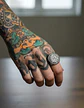 Anillo Color Plata Vikingo Triangulo Acero Inoxidable Hombre - Miniatura 4