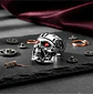 Anillo Acero Inoxidable Terminator Color Plata Cráneo Hombre - Miniatura 6