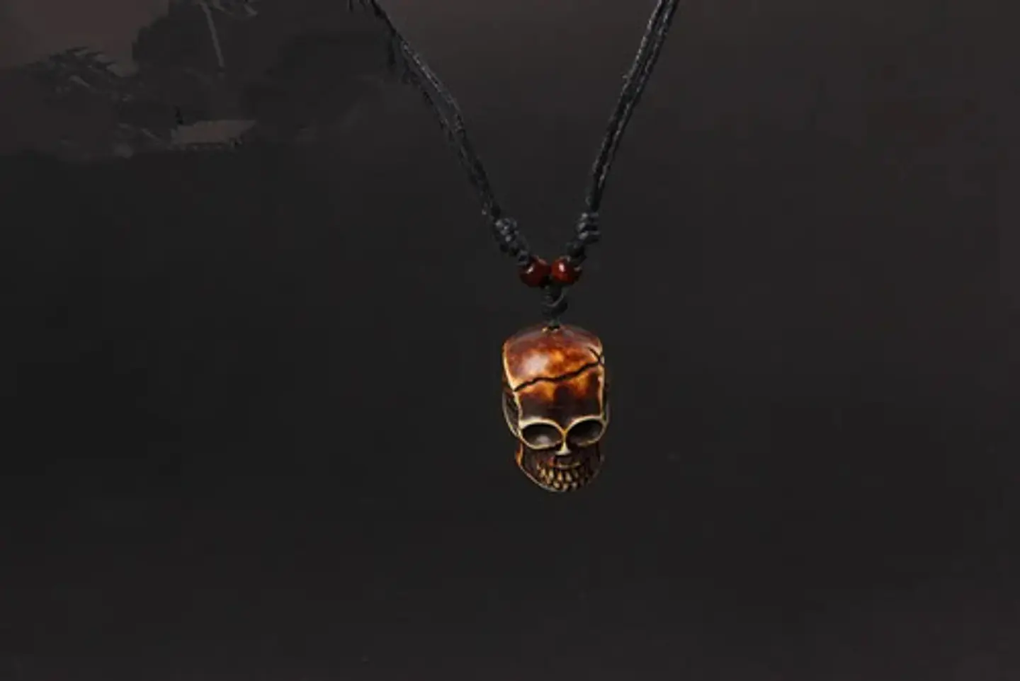 Collar Cráneo Calavera Skull Imitación Colmillo Hombre 13