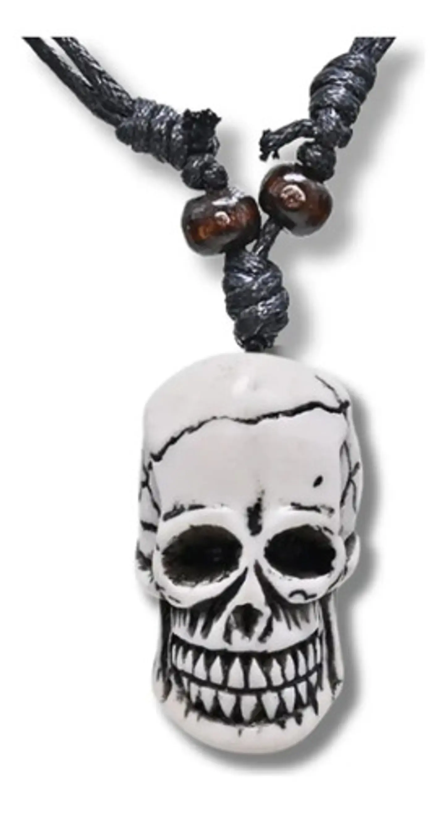 Collar Cráneo Calavera Skull Imitación Colmillo Hombre 14