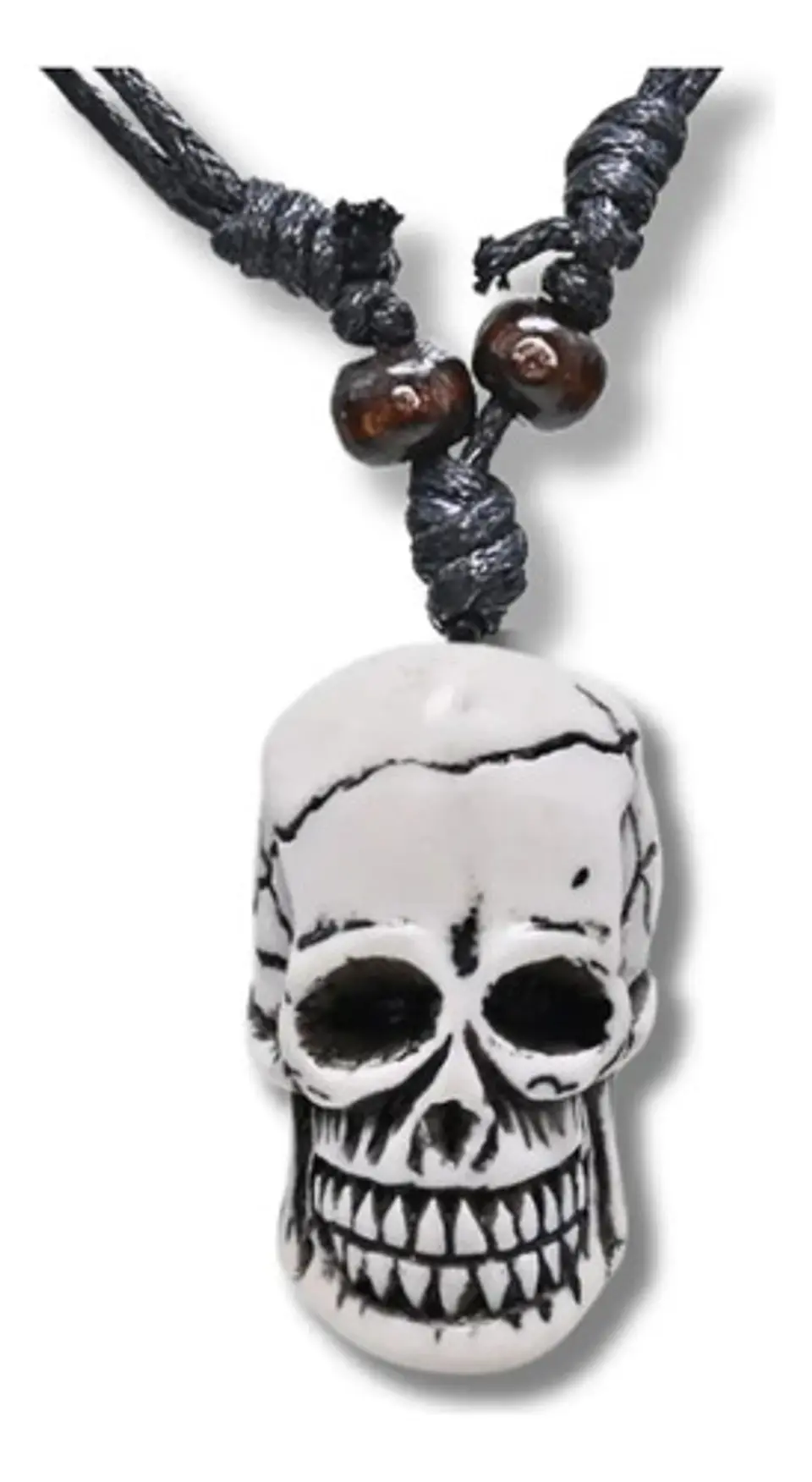 Collar Cráneo Calavera Skull Imitación Colmillo Hombre 14