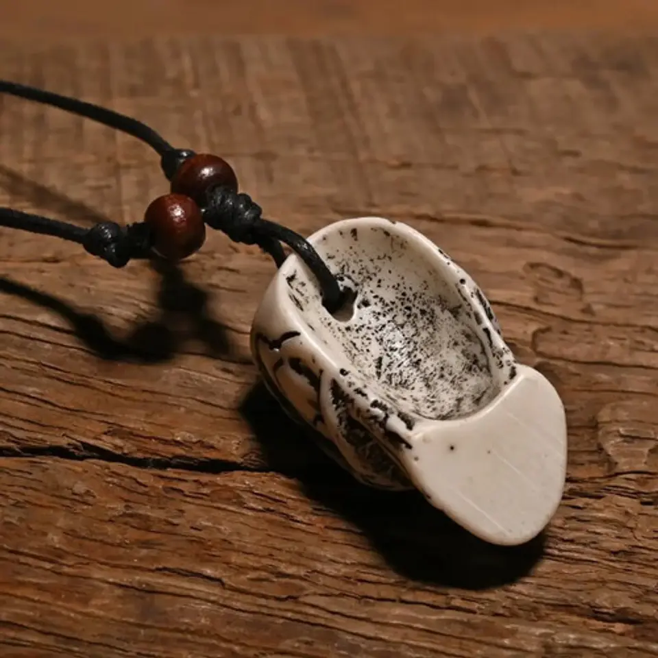 Collar Cráneo Calavera Skull Imitación Colmillo Hombre 15
