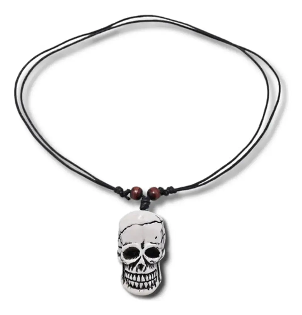 Collar Cráneo Calavera Skull Imitación Colmillo Hombre 17