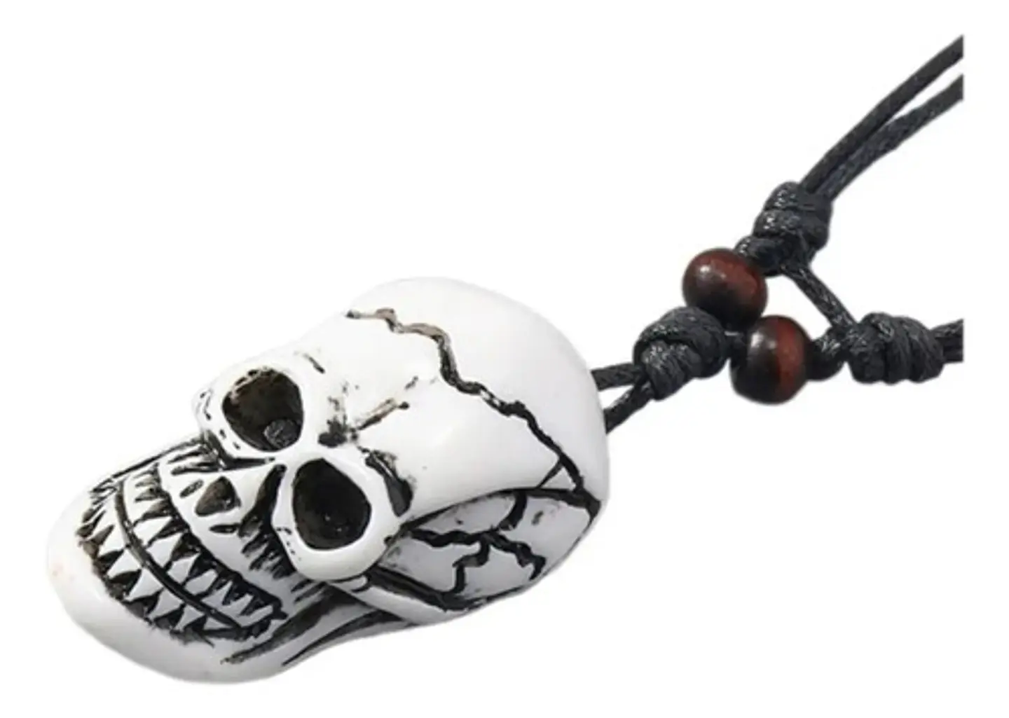 Collar Cráneo Calavera Skull Imitación Colmillo Hombre 18