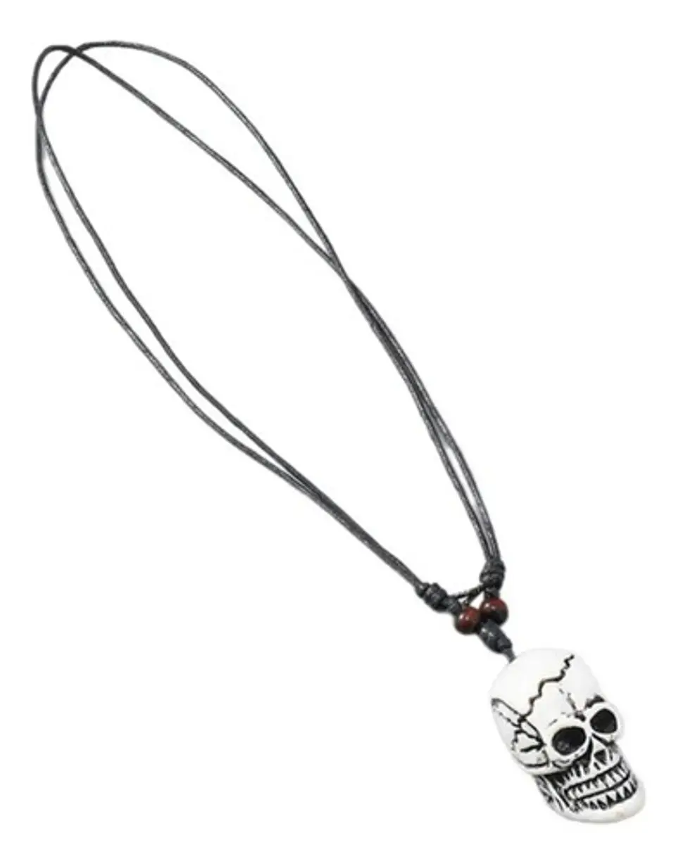 Collar Cráneo Calavera Skull Imitación Colmillo Hombre 19