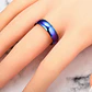 Anillo Argolla Azul Acero Inoxidable Hombre Mujer Moda - Miniatura 5
