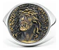 Anillo en acero para hombres forma rostro Jesús  - Miniatura 2