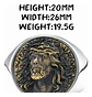 Anillo en acero para hombres forma rostro Jesús  - Miniatura 4
