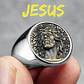 Anillo en acero para hombres forma rostro Jesús  - Miniatura 10
