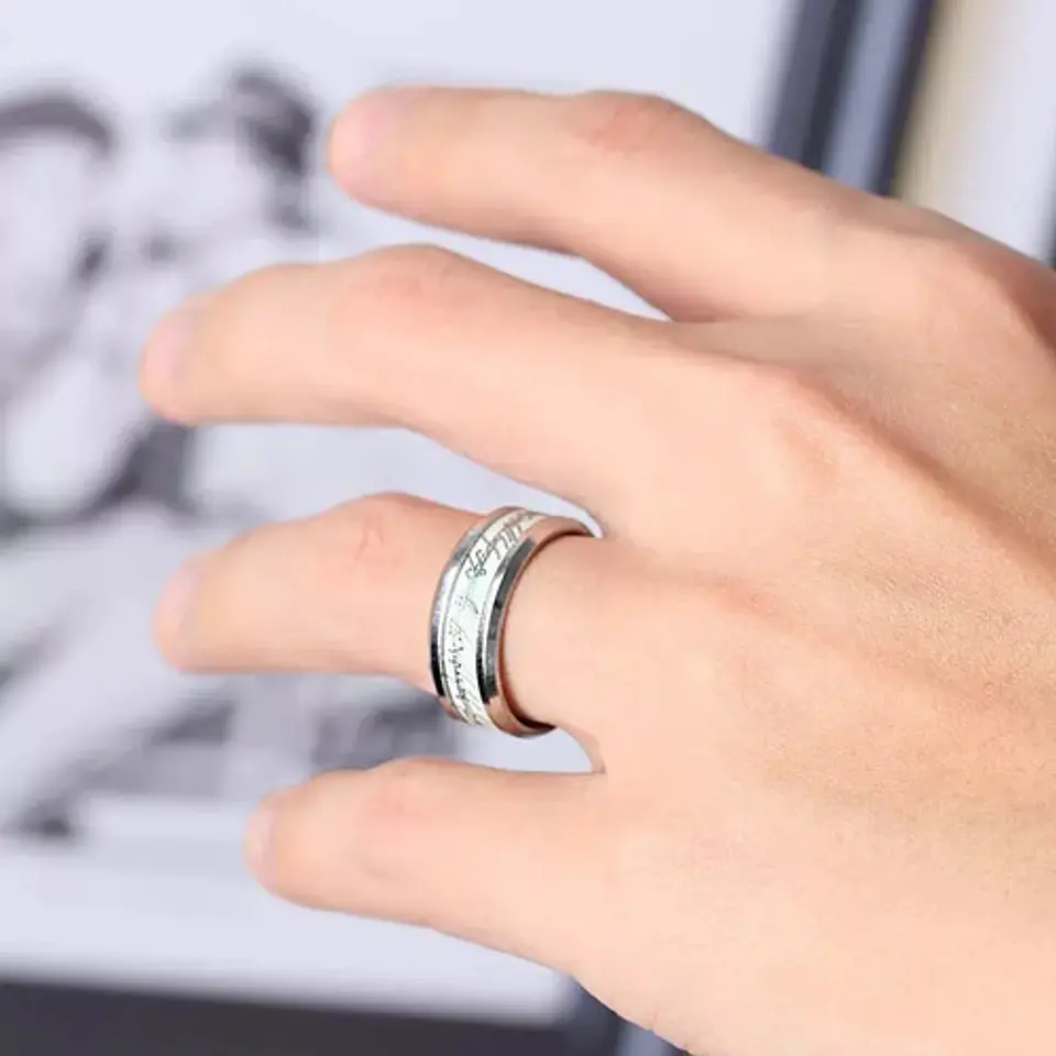 Argolla Brilla En La Oscuridad Señor De Los Anillos Hombre 6