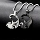 Collar en acero para Mujer Y Hombre Parejas Yin Yang Gato - Miniatura 7