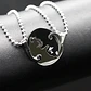 Collar en acero para Mujer Y Hombre Parejas Yin Yang Gato - Miniatura 10