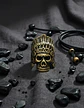 Anillo Color Oro Viejo Indio Cráneo Acero Inoxidable Hombre - Miniatura 8