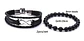 Pulsera Manilla Piedras Naturales Cuero Infinito Para Hombre - Miniatura 2