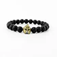 Pulsera Manilla Piedras Naturales Casco Esparta Para Hombre - Miniatura 2