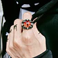 Anillo Ojo Dragón Rojo Cráneo Skull Acero Inoxidable Hombre - Miniatura 4