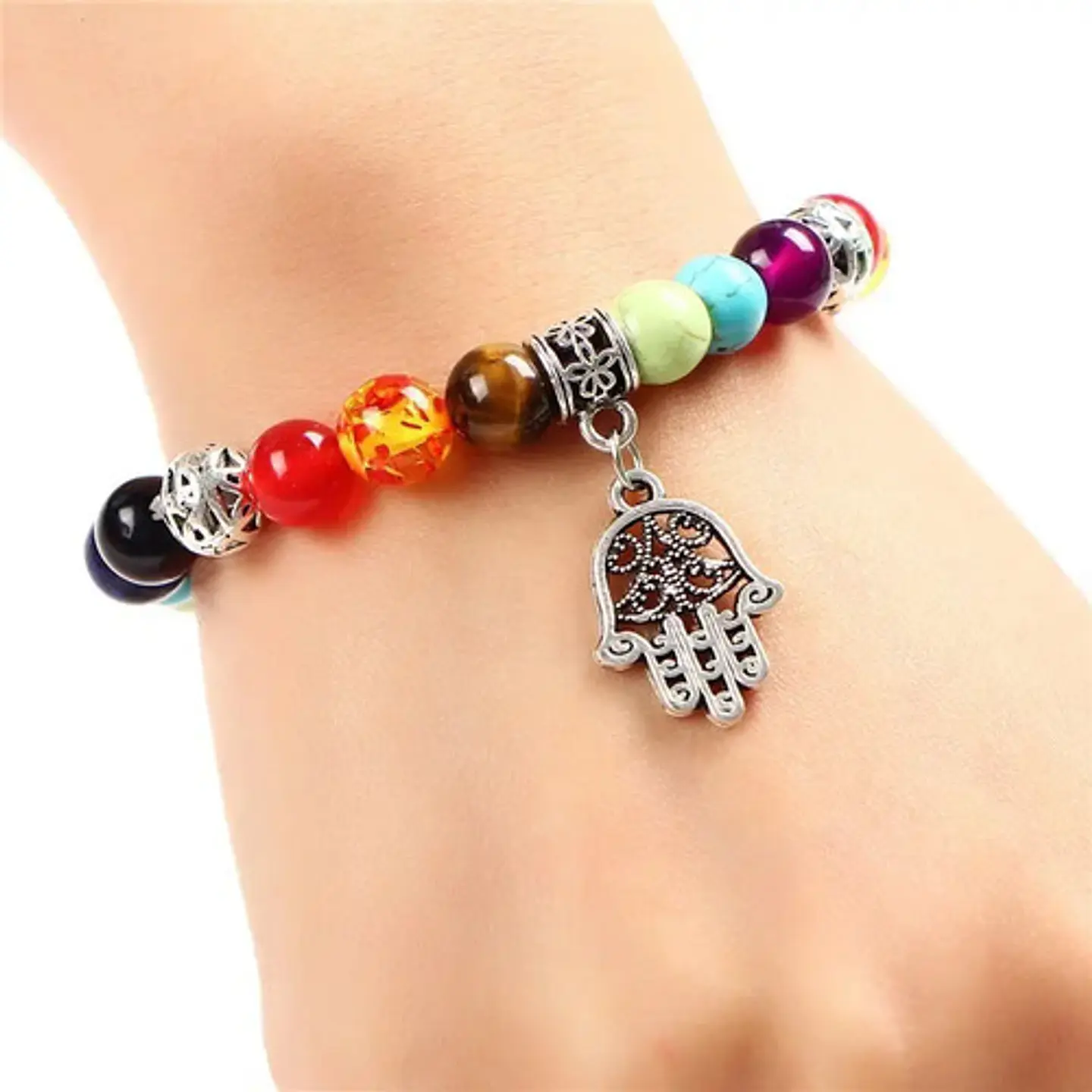 Pulsera Manilla Brazalete Piedras Zen Chakras Hombre Y Mujer 10