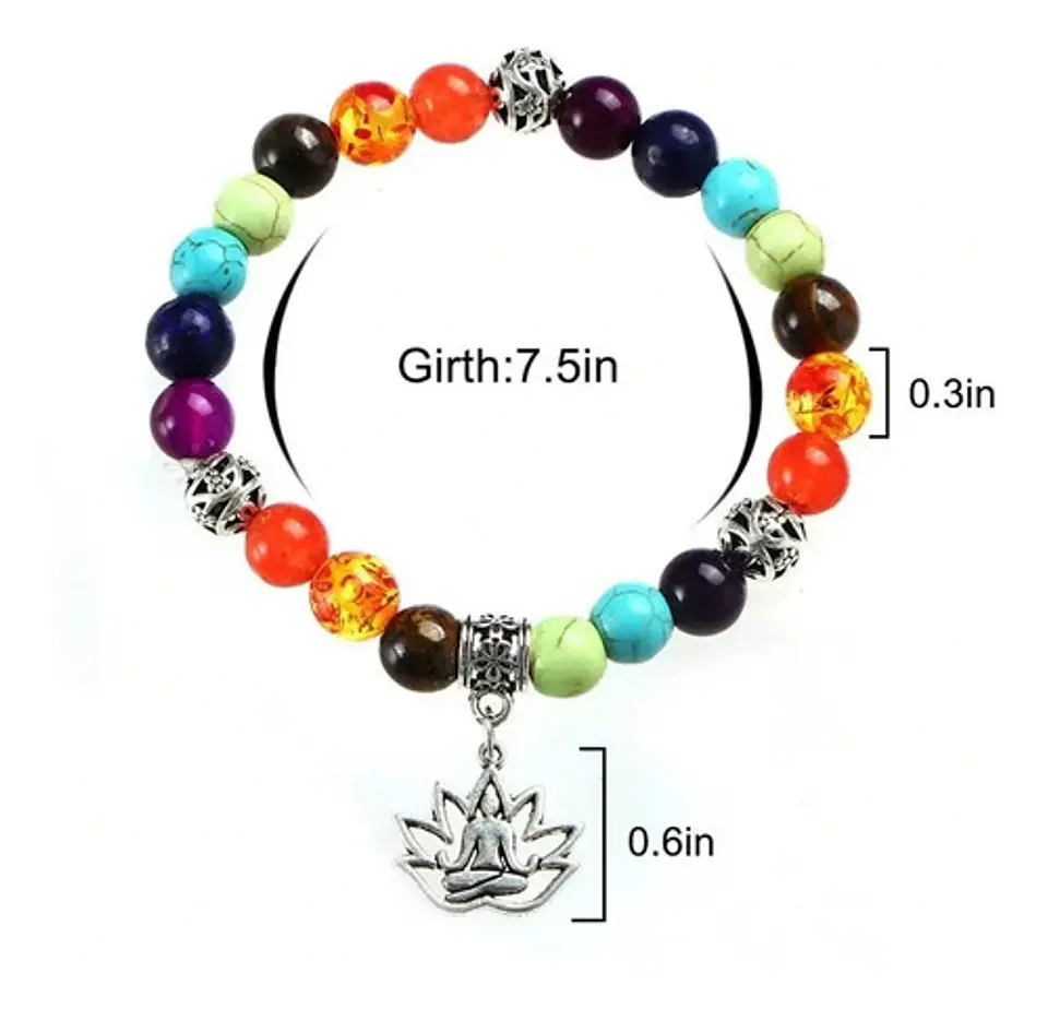 Pulsera Manilla Brazalete Piedras Zen Chakras Hombre Y Mujer 13