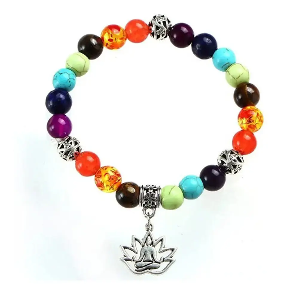 Pulsera Manilla Brazalete Piedras Zen Chakras Hombre Y Mujer 14