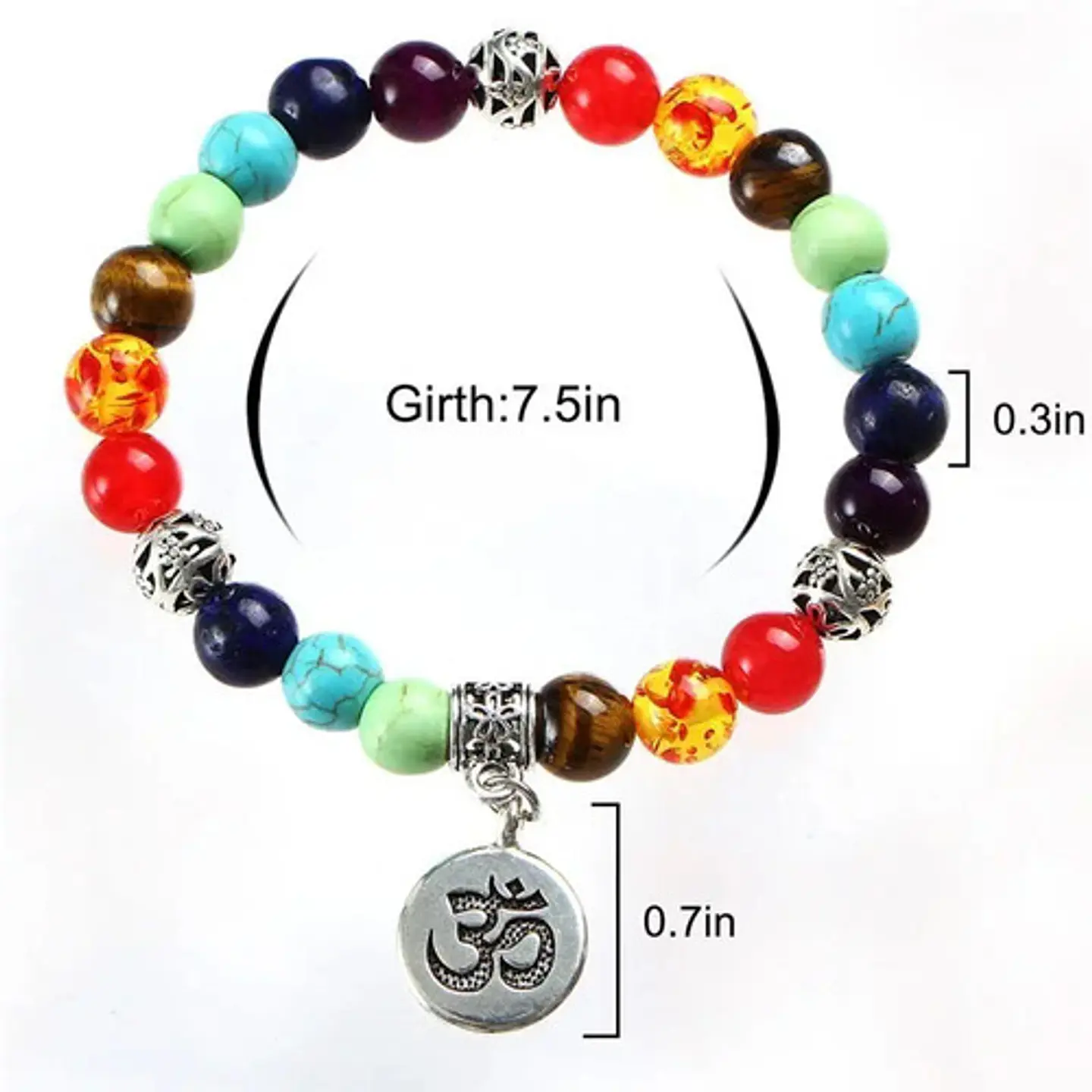 Pulsera Manilla Brazalete Piedras Zen Chakras Hombre Y Mujer 23