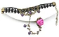 Pulsera Encajé Anillo Choker Rosa Para Mujer Gótico Moda - Miniatura 21