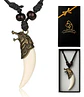 Collar Ajustable Para Hombre Mujer Dije Vikingo Diente Lobo - Miniatura 1
