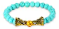 Pulsera Manilla Piedras Naturales Dragon Esfera Fuego Hombre - Miniatura 1
