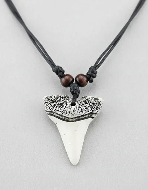 Collar Diente Colmillo Imitación Tiburón Hombre Mujer