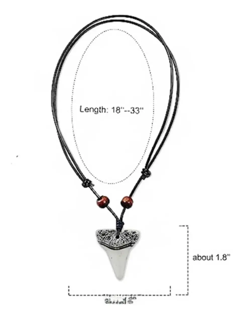 Collar Diente Colmillo Imitación Tiburón Hombre Mujer 8